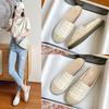 Fashion 2024 Women Espadrilles Slide Rubber Flats Sandals Hemp Knitted Mixed Color Shoes Ladies Pantuflas Slippers Femme Fisherman Mules