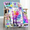 Personalized Text Blanket Throw Personalized Blanket Durable Comfort Great for Bedding Living Room Sofa Couch Four Seasons Multipurpose