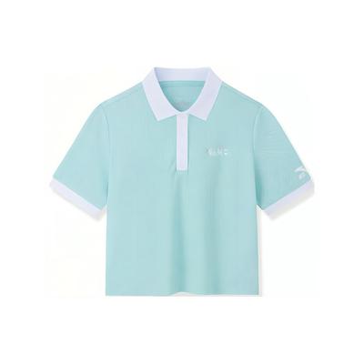 X Sesame Street Color Block Logo Letter Polo Shirt Women Polo Shirts Light-Pink-Blue 162328136-3