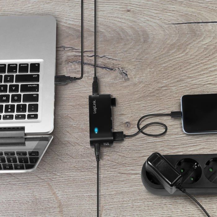 Concentrateur USB 2.0 - LOGILINK - UA0085 - 4 Ports - Plug and Play - 480 Mbit/s