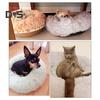 Calming Dog Bed Washable Round Soft Dog Nest with Non-slip Bottom Fluffy Plush Faux Fur Pet Bed for Small Medium Large Dogs Cats