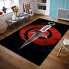 Kunai with Ninja Symbol Design Non-slip rug suitable for living room and bedroom sofas