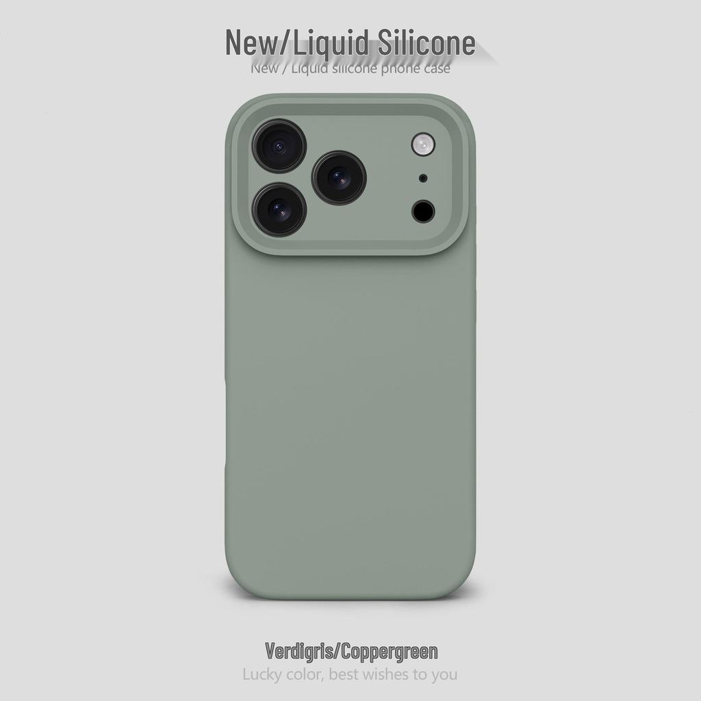 Flüssiges Silikon Airbag Sturzsichere Handyhülle für Apple 17Promax - Einfarbig, Feine Lochdesign für Frauen