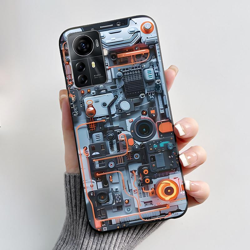 Casing For ZTE Blade A72s A7050/V41 Smart Case Luxury Dragon Cute Cool Boys Girls Black Matte Soft TPU Silicone Shell Back Cover