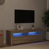 TV Cabinet with LED Lights Sonoma Oak 120 x 35 x 40 cm