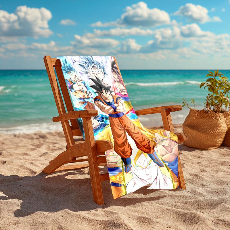1pc Dragon Ball2 Beach Towel, Comfortable and Thick, and Swimming/Bath/Picnic/Camping Towel, Suitable for Seaside Beaches