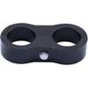 2 Pack Black AN10 10AN Billet Aluminum Nylon/Steel Braided Pipe Tube Dual Oil Fuel Water Line Hose Separator Clamp Tooling Mount