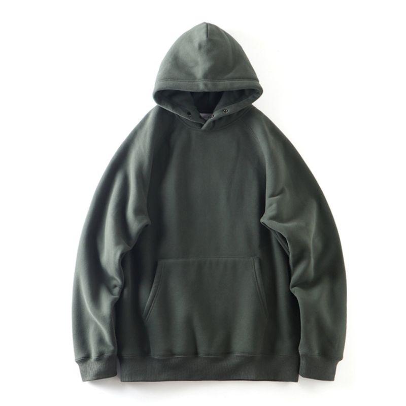 Retro Schweres Raglan-Sweatshirt für Herren, Herbst- und Winterstil, Fleecegefüttert und Verdickt, Mit Kapuze, Exportqualität, Trendige Marke Freizeitjacke