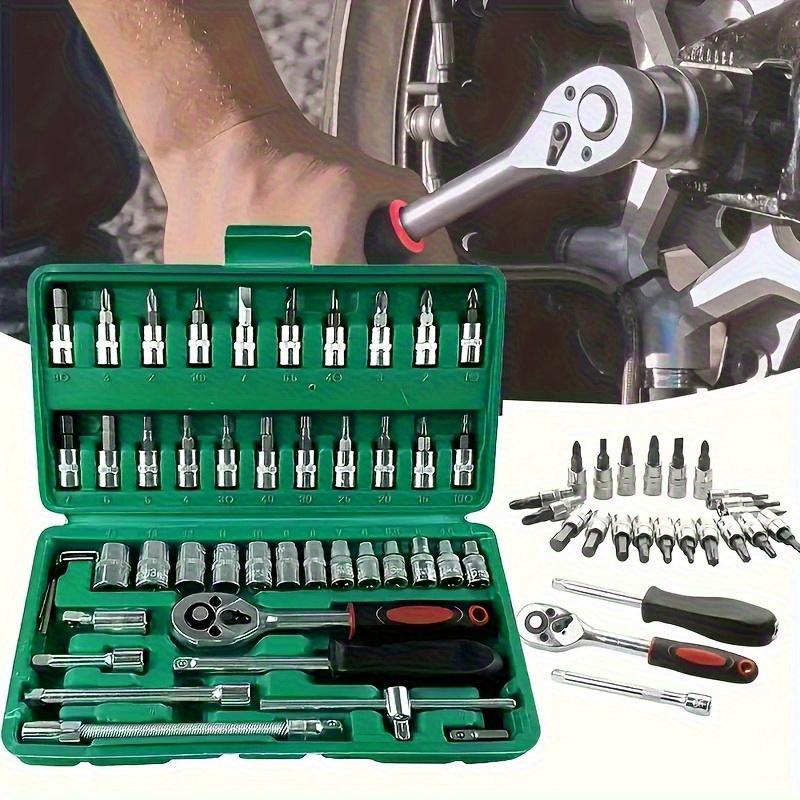 46-piece Socket Wrench Set Automobile and Motorcycle Set Household Hardware Combination Toolbox