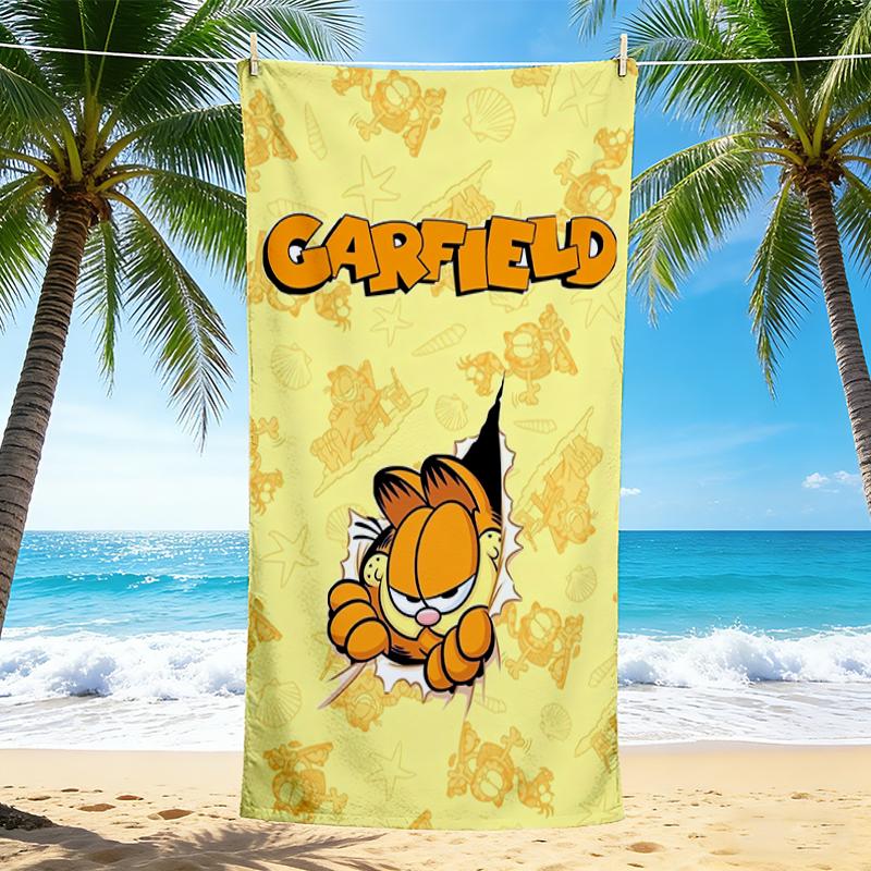 1Pc Garfield Halloween Fun Beach Towel Quick Dry Multiuse For Beach Pool Gym Yoga Home Travel Christmas Halloween Xmas Gift L1314
