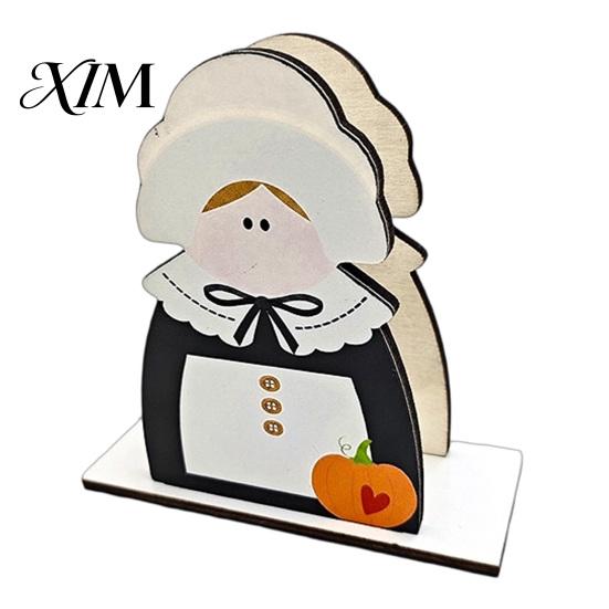 Festival Tabletop Napkin Rack Thanksgiving Gnome Turkey Holder, Wooden Table Storage Rack, Autumn Theme Home Decor Holiday Tissue Holder for
