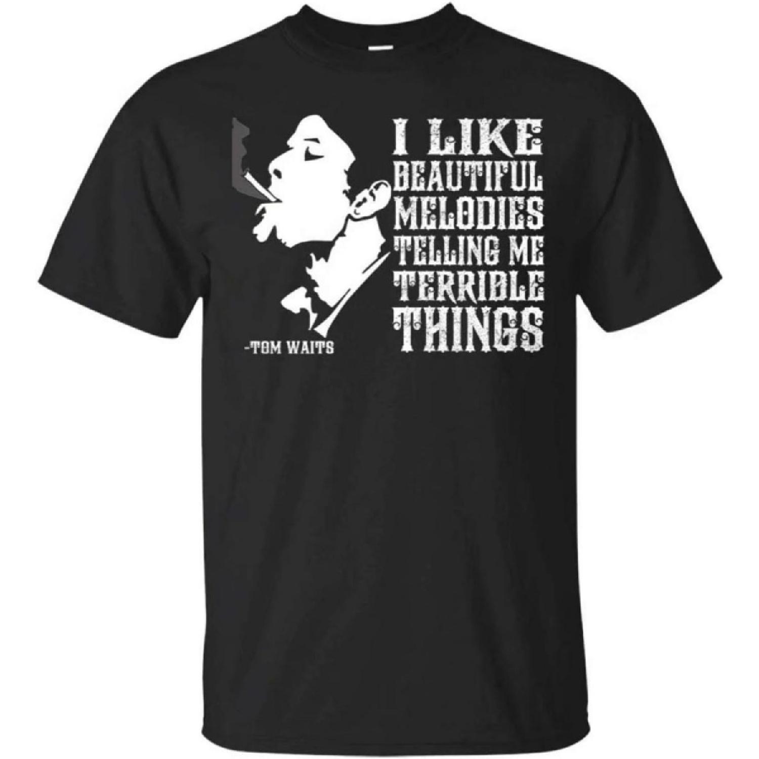 

Хелен Трейси Том Уэйтс Мне Нравятся Красивые Мелодии Говорящие Мне Ужасные Вещи Мужская Модная Футболка Черная S разноцветный