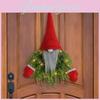Creative Glowing Faceless Santa Claus Christmas Wreath For Festive Door Decor