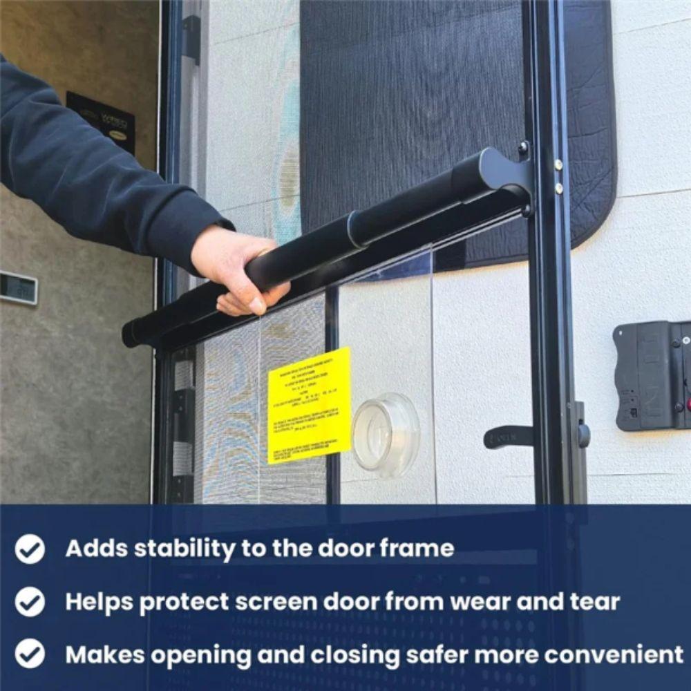 Aluminum RV Screen Door Handle Universal Fit Aluminum Crossbar Universal Grab Bar  RV Accessory