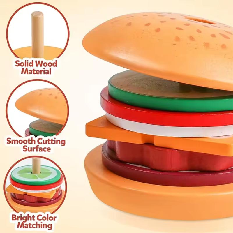 Children's simulated wooden card matching puzzle set pillar play early childhood education puzzle toy