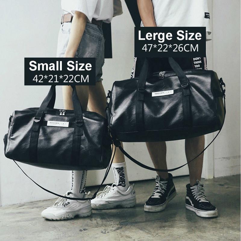 Gym Bag Leather Sports Shoulder Bags Men and Women Waterproof Fitness Yoga Travel Luggage