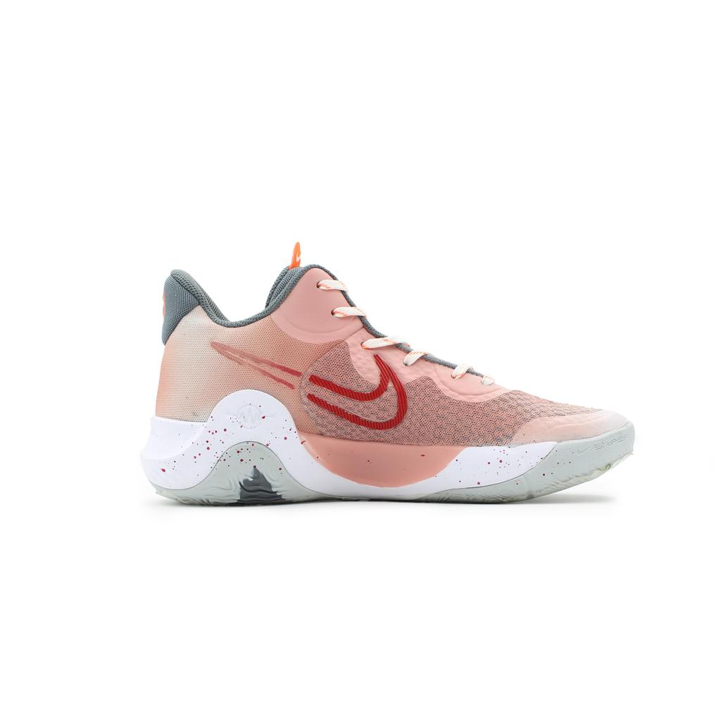 Nike KD Trey 5 IX Mesh Slip Resistant Abrasion Resistant Mid top Basketball Shoes Unisex Gray Pink CW3402-011(Team283-)
