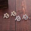 High Quality Hip Hop Cubic Zirconia Xo Letter Pendant Earrings Necklace Set for Men and Women Fashion Trend Jewelry