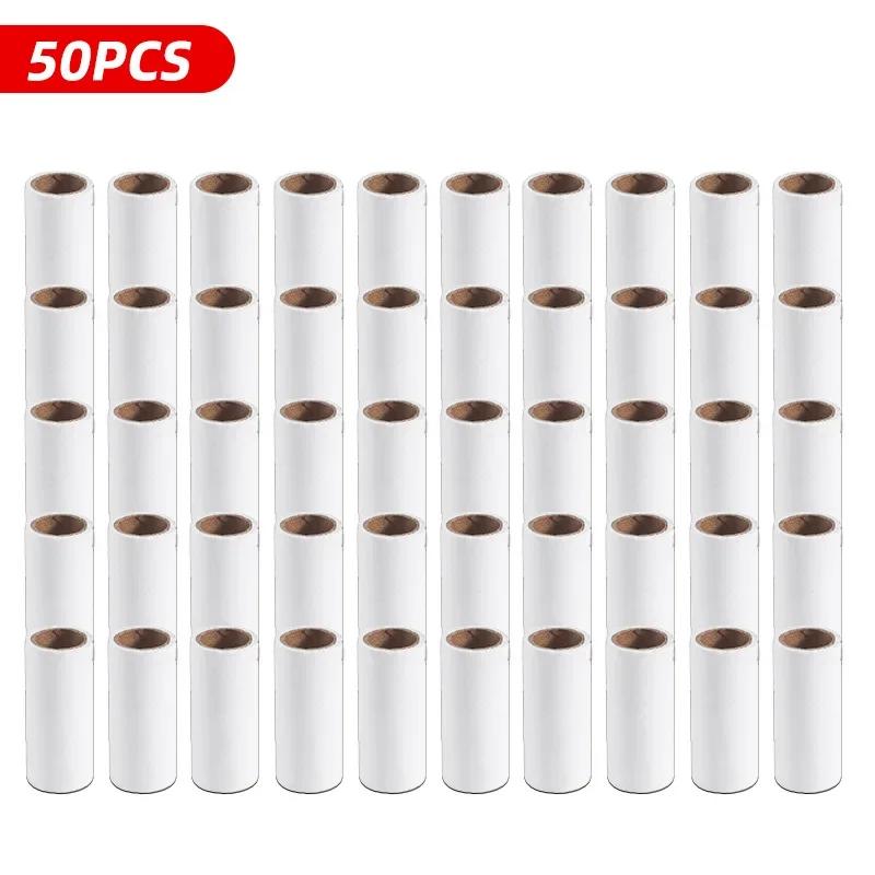 Portable Tearable Roll Paper Sticky Roller Dust Wiper Lint Roller Remover Brush Pet Hair Clothes Carpet Bed Cleaning Accessories