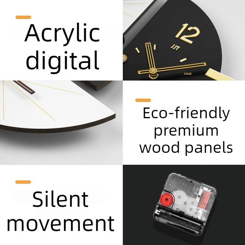 Modern Double Sided Wall Clock Luxury Corner Wall Watch Silent Aesthetic Pendulum Clocks Minimalist Elegant Living Room Watches