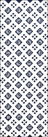 Dyeing Anbo Hand Towel Narabe Navy Authentic Dyed Cotton Tokuoka Made in Japan 35cm x 100cm "Ebimaru Blue" 100%