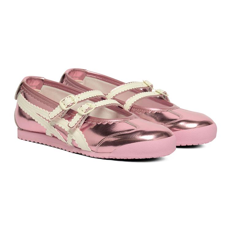 Onitsuka Tiger Mexico 66 Tgrs Comfortable Flat Mary Jane Shoes Women shoes Pink 1182A708-701