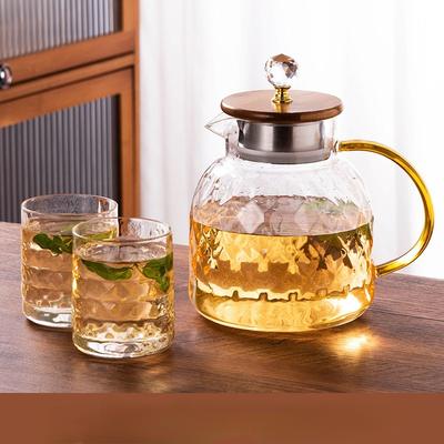 1,5 l transparente Teekanne aus Borosilikatglas, hitzebeständig, große, klare Teekanne, Blumentee-Set, Puer-Wasserkocher, Tasse, Büro- und Heimwerkzeug
