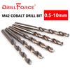 Drillforce Tools M42 Cobalt Drill Bit Set,HSS-CO Drill Set 0.5-10MM, for Drilling On Hardened Steel, Cast Iron & Stainless Steel