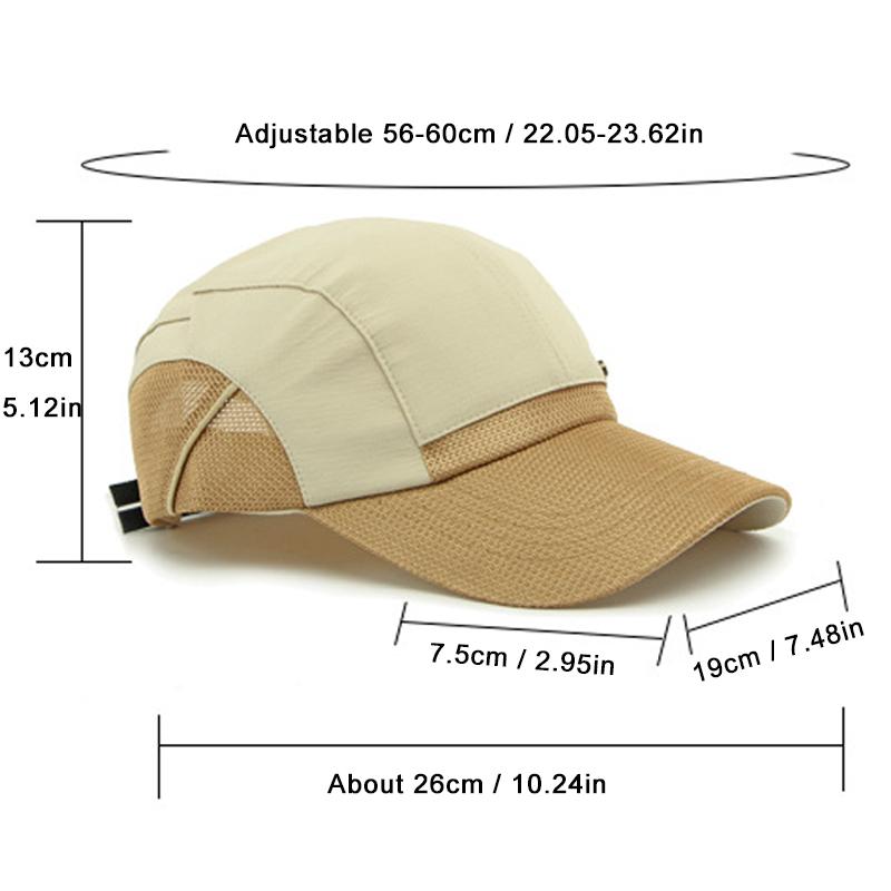 Summer Baseball Cap Men Women Breathable Snapback Casual Visor Spring Outdoor Sports Quick Dry Sunshade Cap Trucker Hat