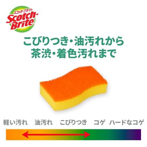 3M Sponge Kitchen Non-Scratch Antibacterial Hybrid Orange 4 Pieces Scotch Brite HBE-4P General Cleaning