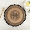 36/38cm Braided Place Mats Heat Resistant Cup Coaster Mat Vintage Round Placemat  Dining Table