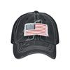 Vintage American Flag Baseball Cap Adjustable Distressed Trucker Hat for Men and Women, Patriotic Style