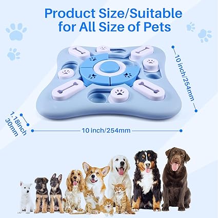 Interactive Dog Puzzle Toys Squeaky Enrichment Mentally Stimulation Toys for Training Dog Treat Chew Toy for Puppy&Cats