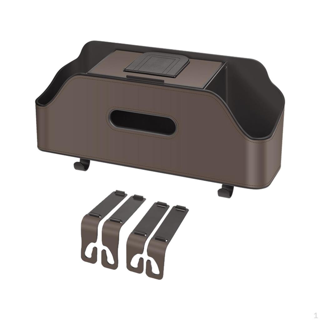 Car Seat Back Organizer Tissue Box 2 Cup Holder Convenient Keep Easy Installation with Hooks Hanger
