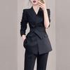 Elegant Spring Women's Slimming Suit Set: Mature Style Two-Piece Formal Wear