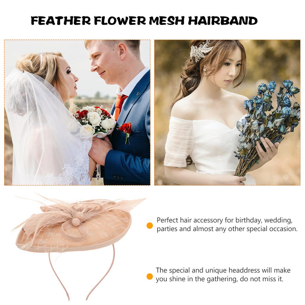 1Pcs Flower Veil Headband Chic Party Hair Accessory Women Hair Band Female Headwear Women Headwear Party Headband