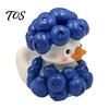 Exquisite Tier-Desktop-Dekoration Blaubeeren-Ente Harz-Ornament, Niedliche Cartoon-Figur, Miniatur-Kreative Kleine Statuen für Regal-Display