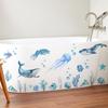 Sea Animals Seaweed Jellyfish Bubble Wall Sticker Bathtub Wall Sticker Background Wall Bathroom Decorative Wall Sticker