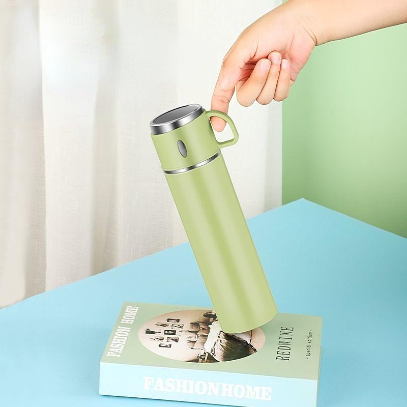 Intelligence Thermos Cup 500ml Vacuum Flasks Portable Stainless Steel Thermos Cup Water Bottle Travel Tea Mug Office Thermos Cup