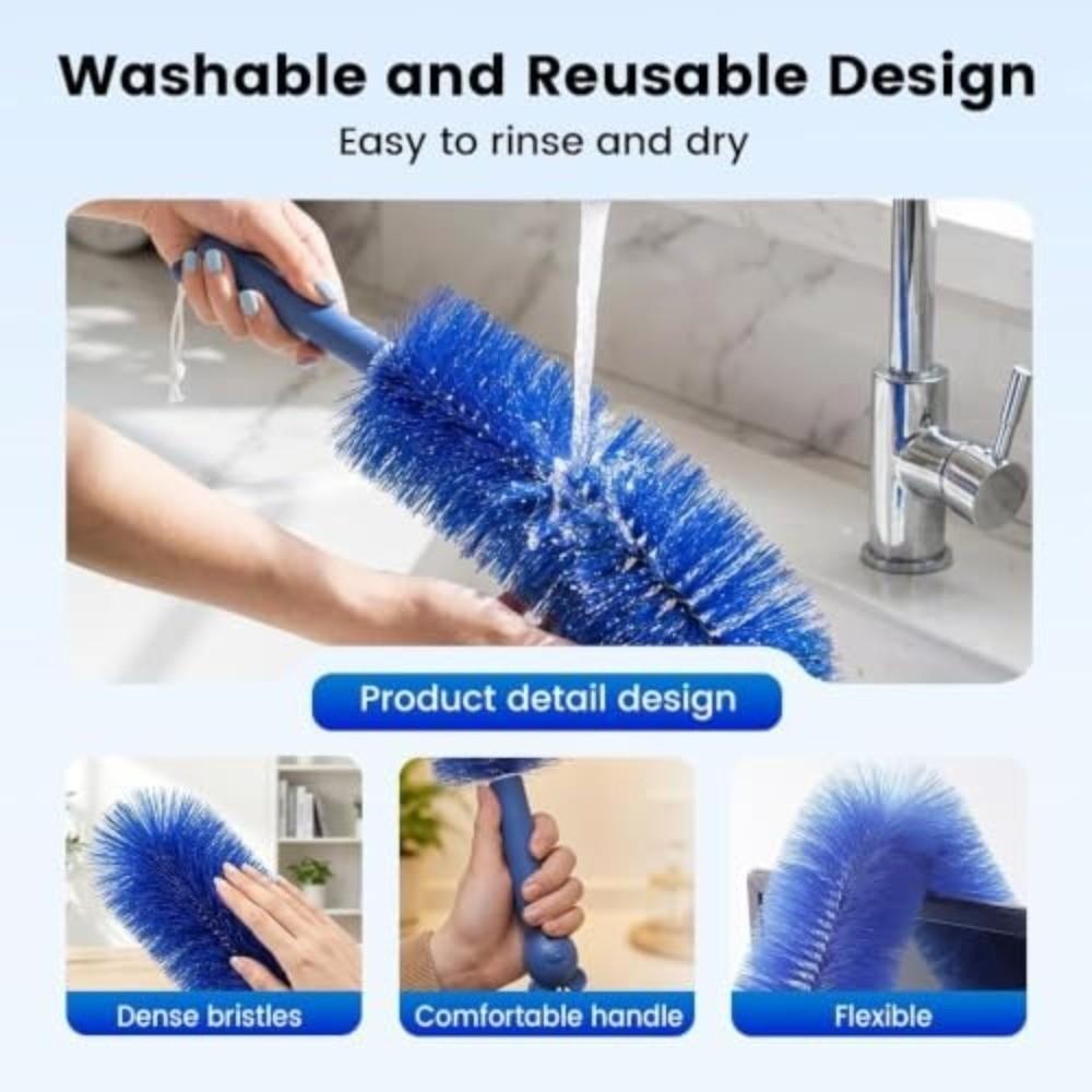 Microfiber Fan Cleaning Brush Bendable Head Microfiber Dusting Brush For Electric Fans