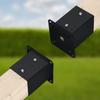 Wooden Pole Base Screwed To Concrete Black 140X140Mm 2Pcs