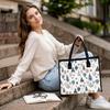 Winter Themed Tote Bag Fashion Casual Large Capacity Canvas Handbag for Daily Use
