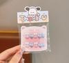 Cartoon Children Wearing Nail Pads Little Girl Jelly Glue Removable Nail Sticker Girl Gift Toy Nail Sticker