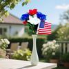 Tree Decoration Tricolor Artificial Flowers Patriotic Silk Rose And Decorative Independence Day