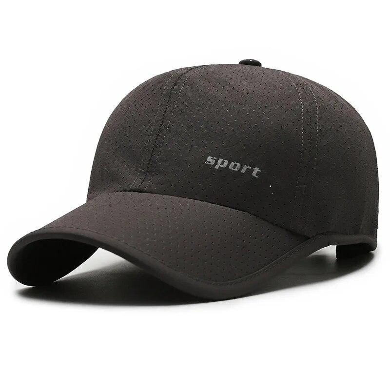 Edging Quick-Drying Hat Casual Versatile Trendy Baseball Cap Men's Fashion Outdoor Sports Breathable Black Cap Women