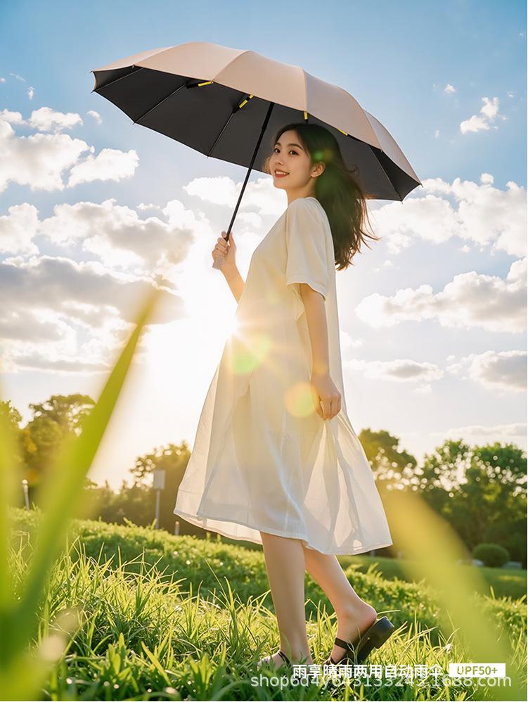 24-Rib Windproof Sun Protection Umbrella for Rain or Shine, Customizable Advertising Umbrella