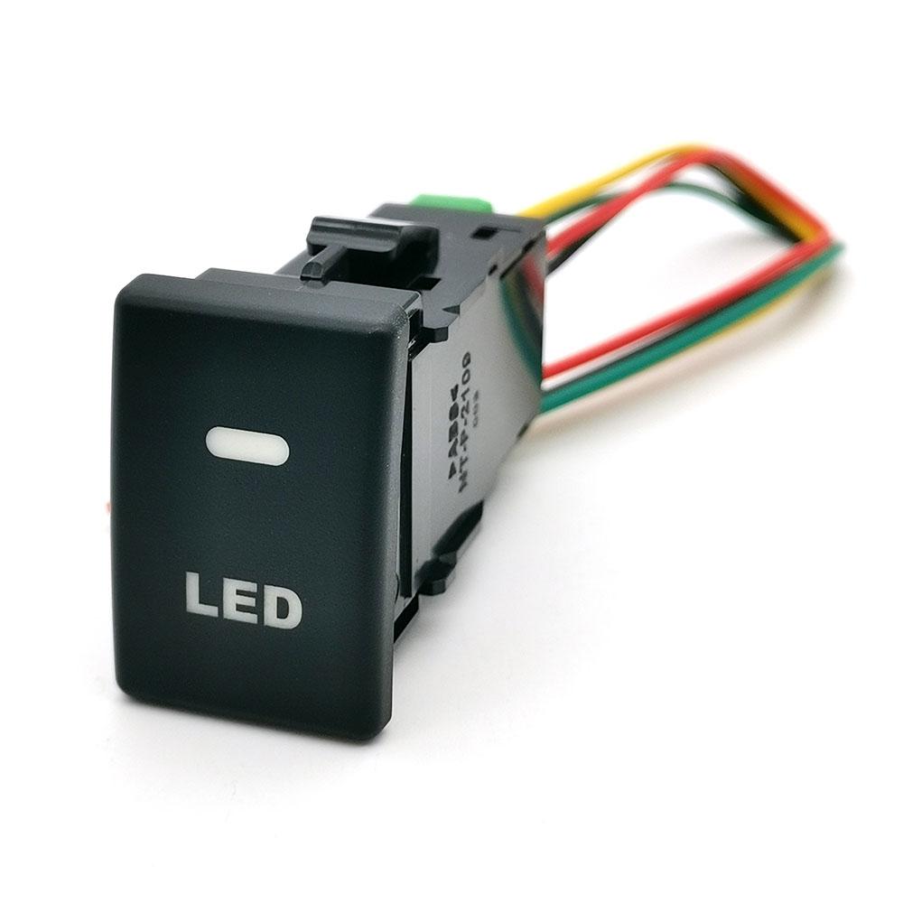 1PC Car LED Light Power ON OFF Fog Light Radar Button Switch Refitted Switch with Wire For Isuzu D-MAX Accessories