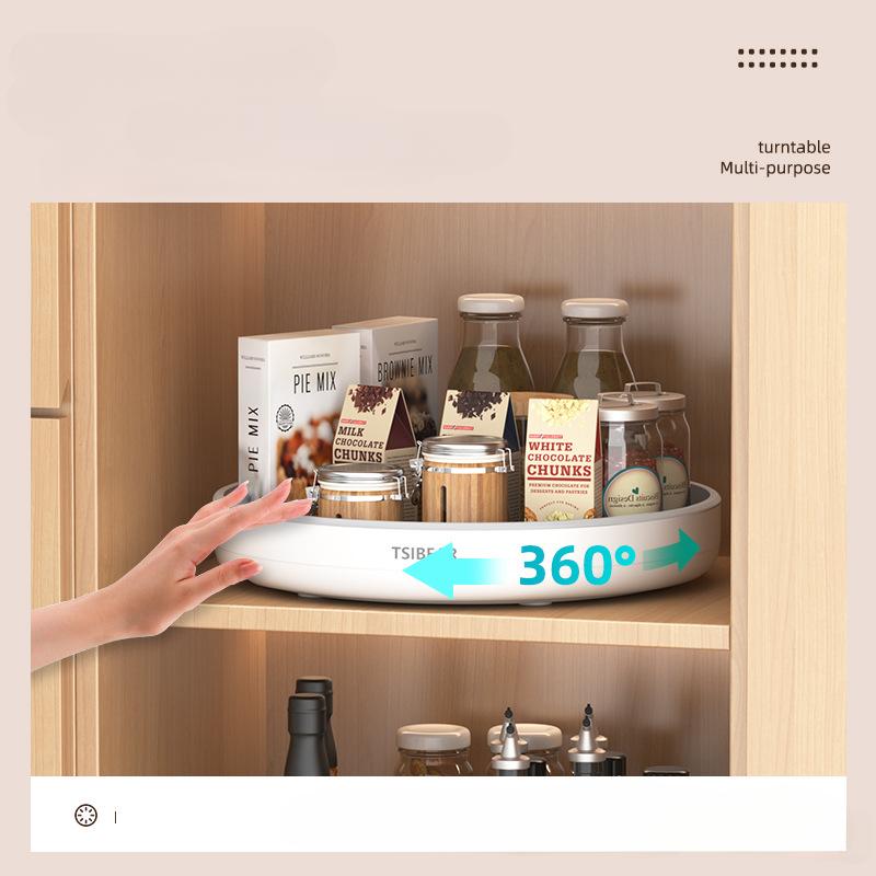 Kitchen Multi-functional Rotating Spice Plate Storage Spice Rack Round Storage Rack Storage Organizer Turntable