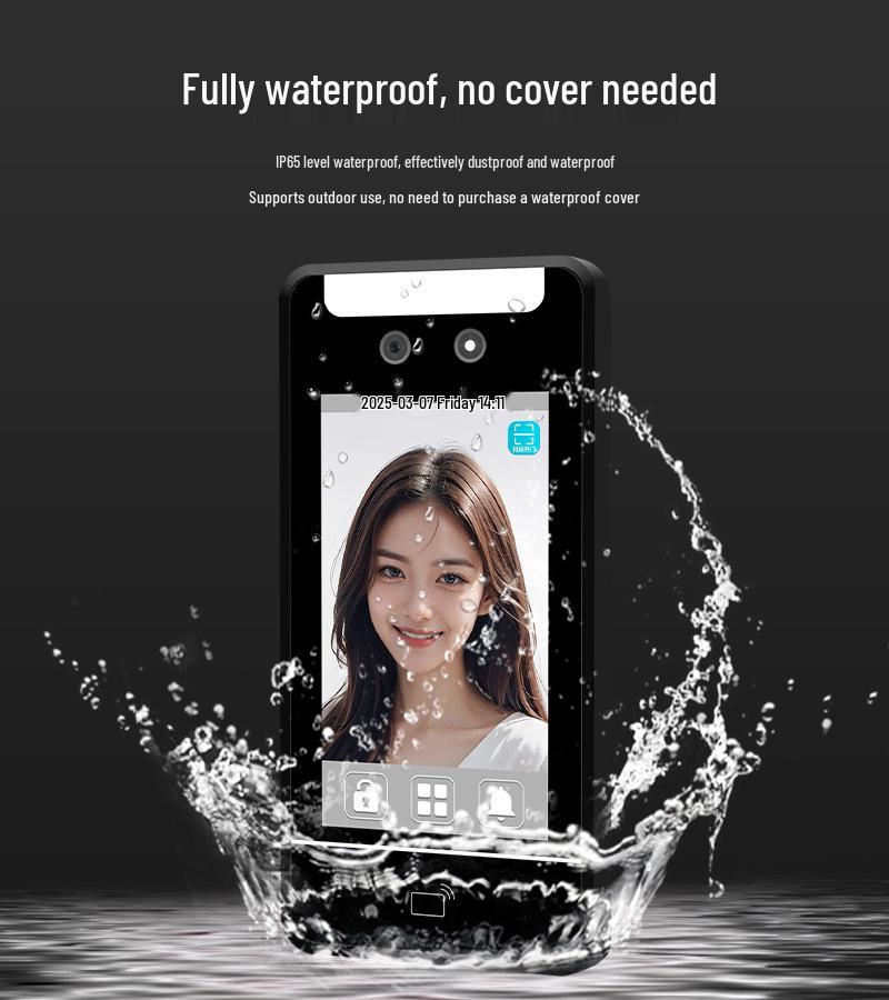 Outdoor Waterproof Face Recognition Access Control & Attendance System with Electromagnetic Lock