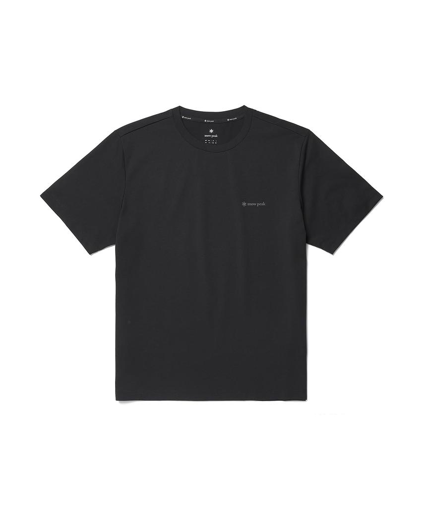 Snow Peak Quick-Dry Lettering S/S T-Shirt GS-S26MMTTS18 T-shirt, Short Sleeve, Men's/Women's, DARK CHARCOAL, 2XL